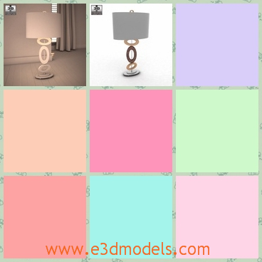 3d model the lamp in the room - This is a 3d model of the lamp in the room,which is the modern type and it is placed in the bedroom.
