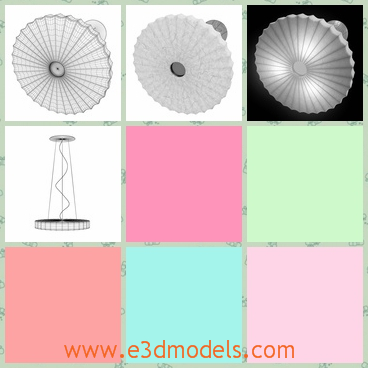3d model the lamp in white with a round cushion - This is a 3d model of the lamp in white with a round cushion,which is modern and expensive to most common families.