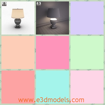 3d model the lamp on the floor - This is a 3d model of the lamp,which is standing on the floor.The lamp is common but popular in the family.