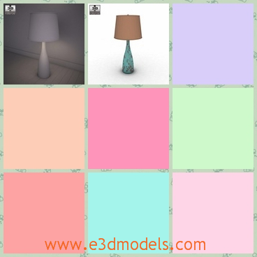 3d model the lamp on the floor - This is a 3d model about the lamp on the floor,which is modern and made with fine textures.