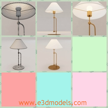 3d model the lamp on the table - This is a 3d model of the lamp on the table,which is on  and the light is warm and soft.
