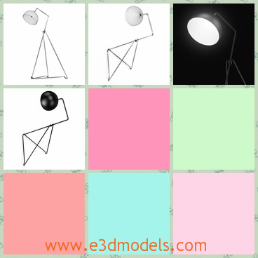 3d model the lamp with a special leg - This is a 3d model of the lamp with a special leg,which is tall and stable.The model is special compared to others.