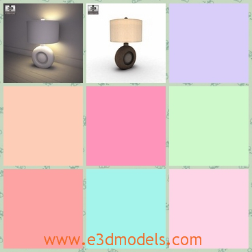 3d model the lamp with a wheel - This is a 3d model about the lamp with a wheel,which is convenient and it can be movable.
