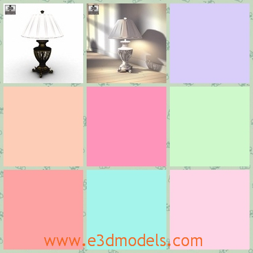 3d model the lamp with decorations - This is a 3d model of the lamp with decorations,which is fine and glorious and the furniture is special compared to the others.