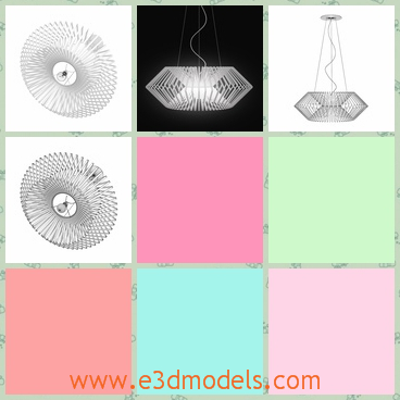 3d model the lamp with hollow cover - This is a 3d model of the lamp with hollow cover,which is special and glorious in the room.The special shape is attractive and charming to people.