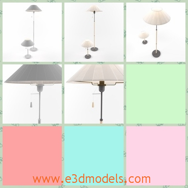 3d model the lamps - This is a 3d model of the lamps,which are two kinds of them.The table lamp is small and can be placed on the table.The floor lamp is tall and can be placed on the corner of the room.