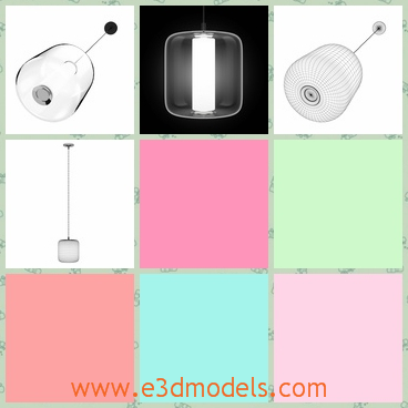 3d model the lamps in glass - This is a 3d model of the lamps in glass,which is the pendant in the room and the shapes are different from common ones.