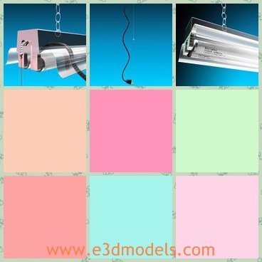 3d model the light in factory - This is a 3d model of the light on the ceiling,which is made in details and with high quality.