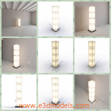 3d model the light in modern - This is a 3d model of the light in modern,which is on and the model looks like the tower.
