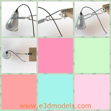 3d model the modern lamp - This is a 3d model of the modern lamp,which is fixed on the wall and is very popular in the life.