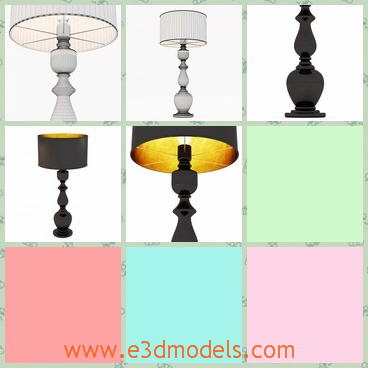 3d model the modern lamp - This is a 3d model of the modern lamp,which is pretty and fine.The model has the fine decorations on it.