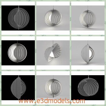 3d model the moon lamp - This is a 3d model of the moon lamp,which is hanging on the ceiling and which is special and famous suspended light manufactured by a famous creator.