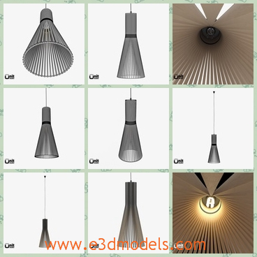 3d model the pendant light - This is a 3d model of the pendatn light,which is the linked by a wooden stick on the tp.The light is covered by a taper.