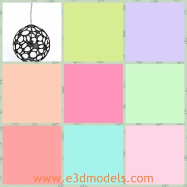 3d model the pendant light in the floor - This is a 3d model of the pendant light in the floor,which is special and contemporary.The model is hollow and made with high quality.