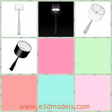 3d model the standing lamp - This is a 3d model of the standing lamp,which is made in high quality and the shape is special and glorious.