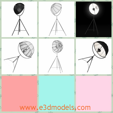3d model the standing lamp in high quality - This is a 3d model of the standing lamp in high quality,which is hold by four legs in four directions.