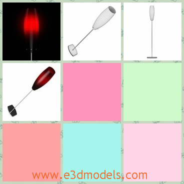 3d model the standing lamp looks like a cup - This is a 3d model of the standing lamp looks like a cup and the shape is special and outstanding.
