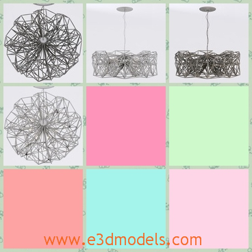 3d model the suspension as a light - This is a 3d model of the suspension as a light,whcih is made with the same materials.The model is large and perplexed to see.