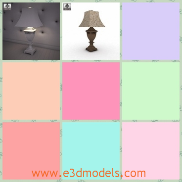 3d model the table lamp - This is a 3d model of the table lamp on the floor,which is made in ance with the proportions and sizes of real furniture.