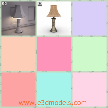 3d model the table lamp - This is a 3d model of the table lamp,which is made with the special materials and the lamp is designed with ancient style.