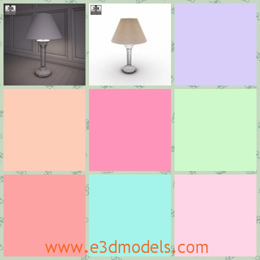 3d model the table lamp - This is a 3d model of the table lamp,which is short and light.The lamp is one the Olivia Bay furniture.