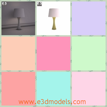 3d model the table lamp on the floor - This is a 3d model of the table lamp on the floor,which is  made in ance with the proportions and sizes of real furniture.