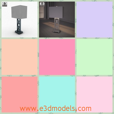 3d model the table lamp on the living room - This is a 3d model of the table lamp on the living room,which is the contemporary type and the model is made in the outstaning materials/