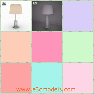 3d model the table lamp with a fine cover - This is a 3d model of the table lamp with a ffine cover,which is made with special materials.