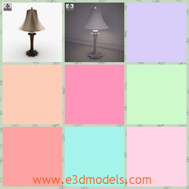 3d model the table lamp with a special holder - This is a 3d model of the table lamp with a special holder,which is the necessary furniture in the room.
