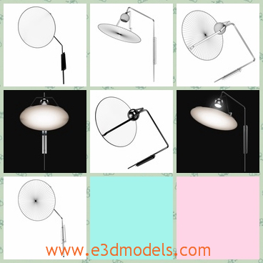 3d model the wall lamp - This is a 3d model of a wall lamp,which is white and special.The lamp is made with high quality and shape is special and different from others.