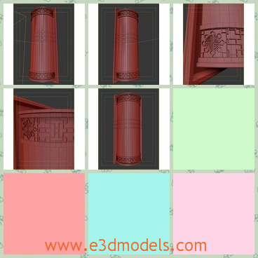 3d model the wooden light - This is a 3d model of the wooden light,which is still popular in China nowadays.The light can be used to adorn drinkeries,dining-rooms,bedrooms,corridors and other indoor spaces.