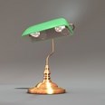 3d model the lamp with green cover