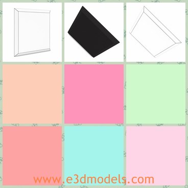 3d model the ascoustic panel - This is a 3d model of the ascoustic panel,which is square and made in details.The model is common and popular.