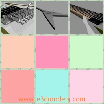 3d model the guitar - This is a 3d model of the guitar,which is the necessary part of a fuiter.The model is the common musical instrument.