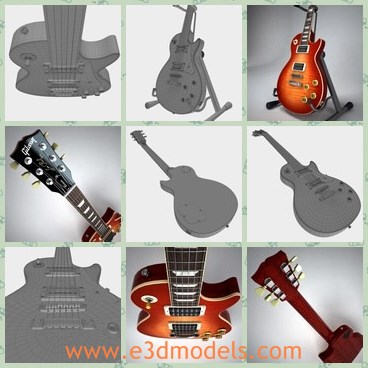 3d model the guitar in classic style - This is a 3d model of the guitar in classic style,which is the early type of the guitar and which is also so popular.