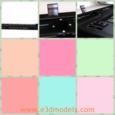 3d model the keyboard - This is a 3d model of the keyboard,which is the common musical instrument for musicians.