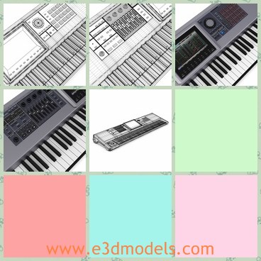 3d model the keyboard - This is a 3d model of the keyboard of electronic organ,which is big and easy to carry.The body occupies a large space,but which is not so expensive.
