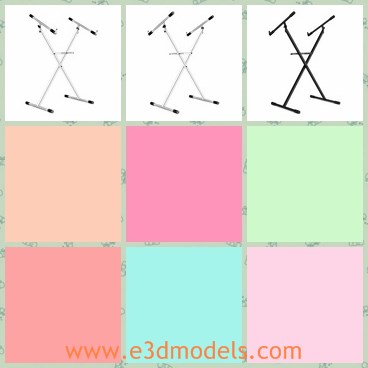 3d model the keyboard stand - This is a 3d model of the keyboard stand,which is common and made in details.The model is compatible and made with high quality.