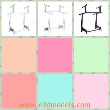 3d model the keyboard stand in special shape - This is a 3d model of the keyboard stand in special shape,which is not tall but very strong and stable.
