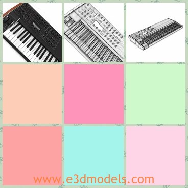 3d model the synthesizer - This is a 3d model of the synthesizer,which is presented with the keyboard.The model is made according to the real one in life.