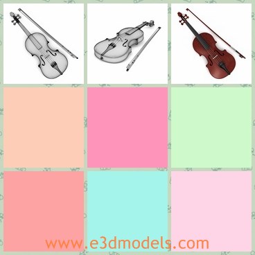 3d model the violin - THis is a 3d model of the violin,which is great and charming.The girls are likely to play the violin grandly and gracely.The model is expensive in life.
