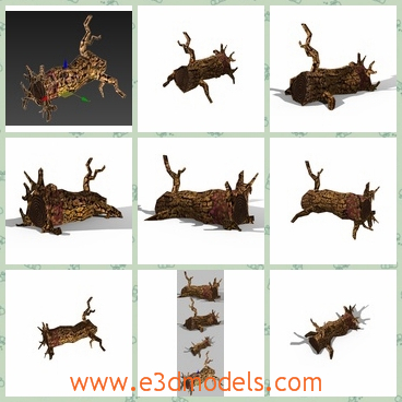 3d model the dead tree - This is a 3d model of the dead tree,which is actually the cartoon type.The tree is a piece of withered log.