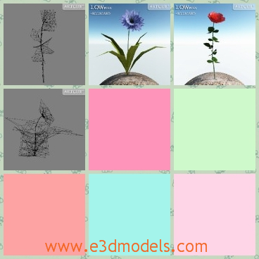 3d model the flowers - This is a 3d model of the flowers on a billboard,which is the newest type to be presented in the market.