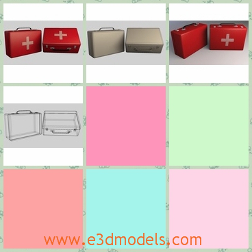 3d model the first aid box - This is a 3d model of the first aid box,which is the most obvious box because of the cross symbol on the box.