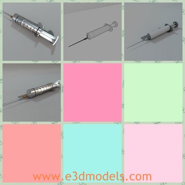 3d model the needle for injection - This is a 3d model of the needle for injection,which is used in medical field.The needle is sharp and practical.
