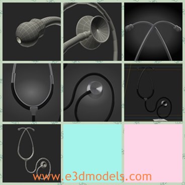 3d model the stethoscope - This is a 3d model of the stetoscope,which is made in medical times as the useful equipment.