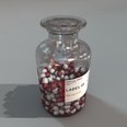 3d model the bottle and the pills