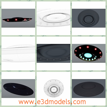 3d model a flying UFO - This is a 3d model of a flying UFO,which is a obvious object in the open air.The model is made with best materials.
