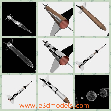 3d model a rocket used in military - This is a 3d model about a rocket that is used in military.Nike Deacon rocket was comprised of a Nike booster and Deacon sounding rocket.