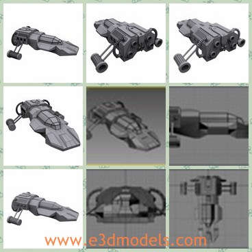 3d model the big spaceship - This is a 3d model of the big spaceship,which is the powerful fighter in the military.